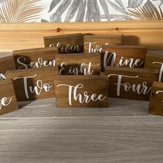 Rustic Table Numbers Blocks package 10 tables