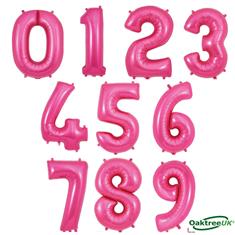 Pink number balloons 