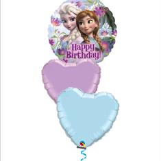 Frozen Happy Birthday 3 balloon bouquet