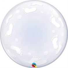 Personalised baby feet bubble balloon 