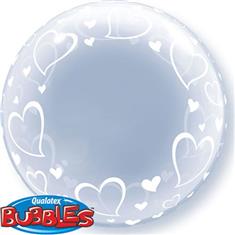 Heart personalised bubble balloon 