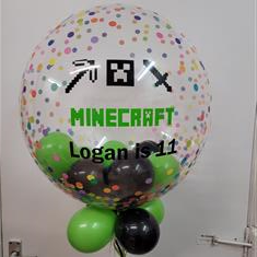 Minecraft personalised bubble balloon 