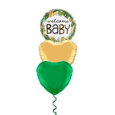 Welcome Baby Jungle 3  balloon bouquet