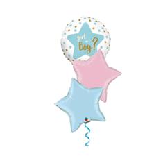 Gender reveal baby balloon bouquet