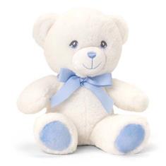 BABY BEAR by Keel Toys 15cm CREAM BLUE