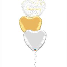 Happy Anniversary Heart Balloon Bouquets 