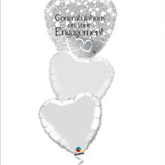 Happy Engagements Silver Balloon Bouquet