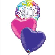40 balloon bouquet rainbow 