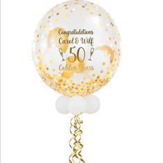 Anniversary personalised bubble balloon 