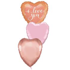 I love you rosegold balloon bouquets