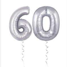 60th Anniversary Number Balloons 