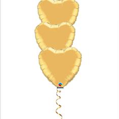 Gold plain balloon bouquets 