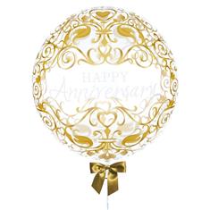 Anniversary gold bubble balloon 