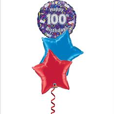 Happy birthday 100 balloon bouquet
