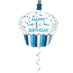 1st Birthday Blue supershape 