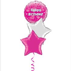 Happy birthday pink balloon bouquet