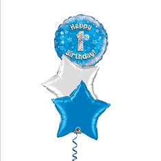 1st birthday blue balloon bouquets 
