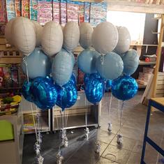 Plain corporate foil balloon bouquets 