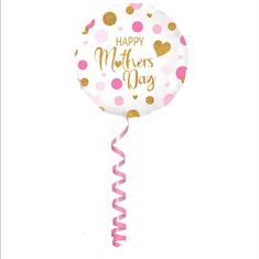 Happy mothers day gold &amp; pink dots 