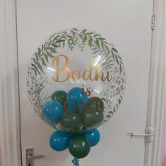 Green leaf birthday personalised balloon 