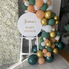 Welcome Sign Balloon Garland Easel