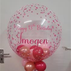 Happy birthday pink glamor personalised balloon 