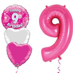 9 birthday pink