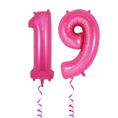 19 pink numbers 