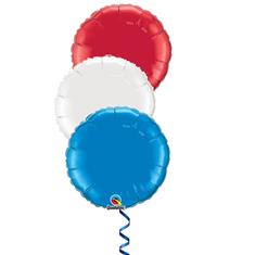 Red, white &amp; blue 3 plain foil balloon bouquets 