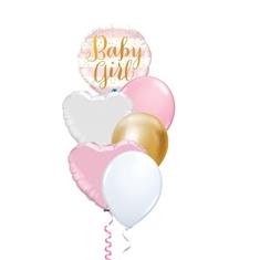 Baby girl gold stripe party mix