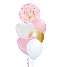 Baby girl gold dots party mix