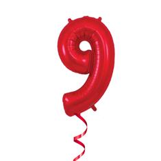 9 Red Number 