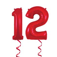 12 Red Number 