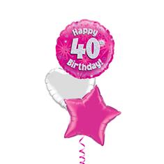 40 balloon bouquet pink