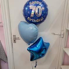70 balloon bouquet blue