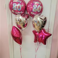 80 balloon bouquet pink 