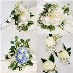 Hydrangea &amp; Rose Wedding Flower Package 