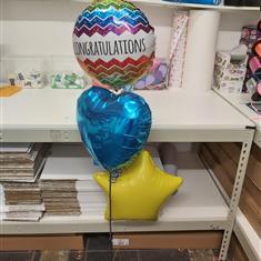 Chevron congratulations balloon bouquet