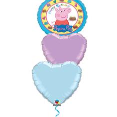 Peppa pig birthday balloon bouquet