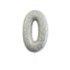 AGE 0 SILVER GLITTER CANDLE