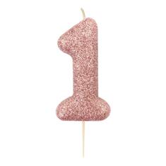 AGE 1 ROSE GOLD GLITTER CANDLE