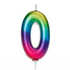 AGE 0 METALLIC RAINBOW CANDLE 