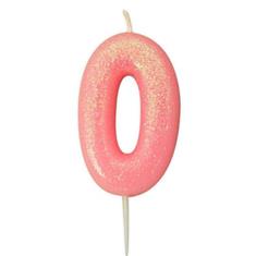 AGE 0 PINK GLITTER CANDLE