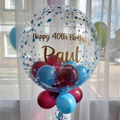 Personalised football club bubble balloon 