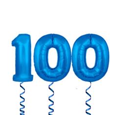 100 blue numbers