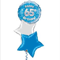 65th birthday blue