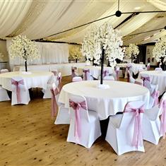 Blossom centrepieces &amp; chairs package 
