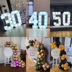 Light up numbers &amp; welcome sign 