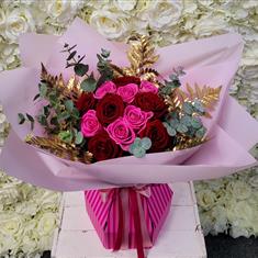 Red &amp; Pink Rose Bouquet 