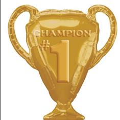 GOLD TROPHY SUPERSHAPE BALLOONS